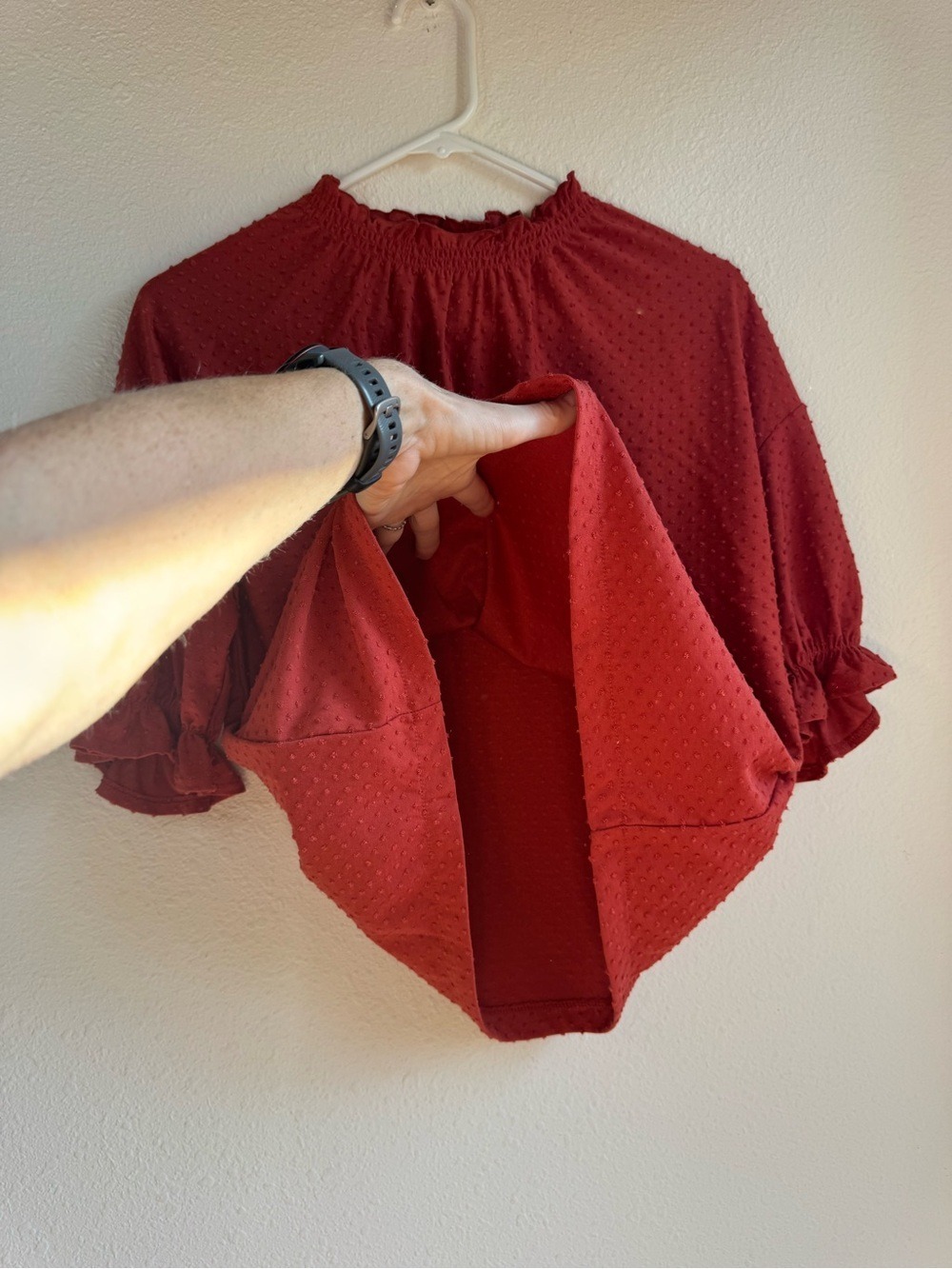 ☀️ MADEWELL Textured Smocked Sleeve Blouse - Picture 7 of 12